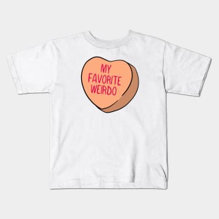 Funny Candy Heart Weirdo Kids T-Shirt